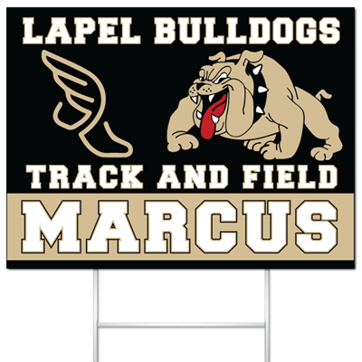 Track and Field Yard Sign