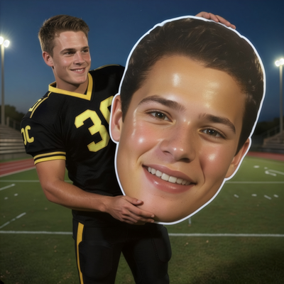Big Heads Lapel Football