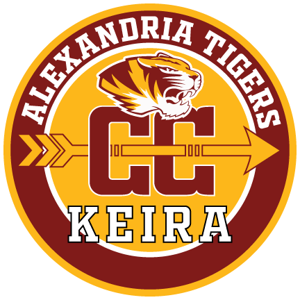 Alexandria Tigers Cross Country decal for Keira