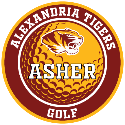 Alexandria Tigers Golf decal for Asher