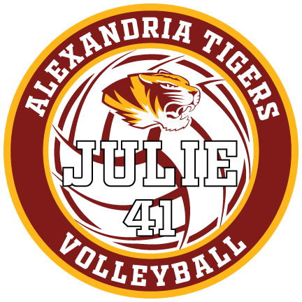 Alexandria Tigers Volleyball decal for Julie #41