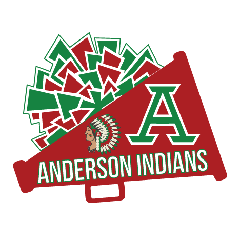 Anderson Indians cheer megaphone decal