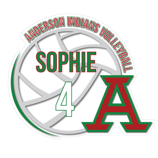 Anderson Indians Sophie volleyball decal
