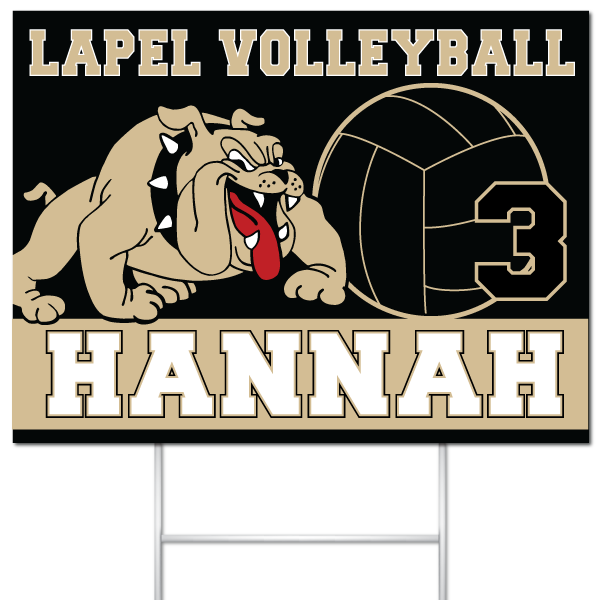 Lapel Bulldogs Volleyball Hannah #3 decal