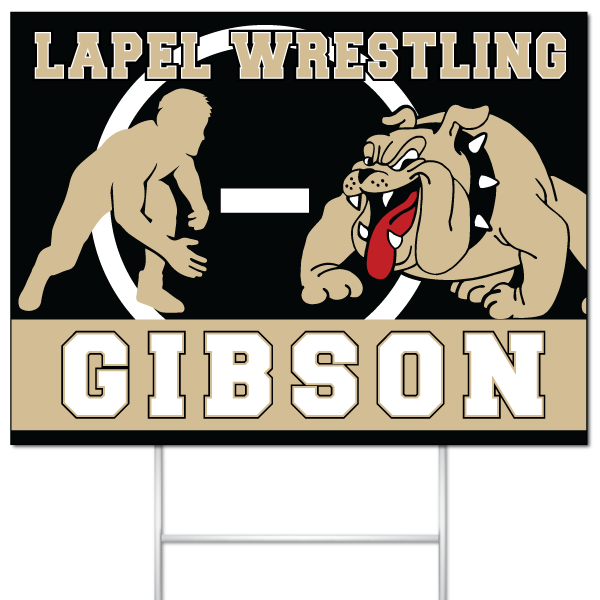 Lapel Bulldogs Wrestling Gibson decal